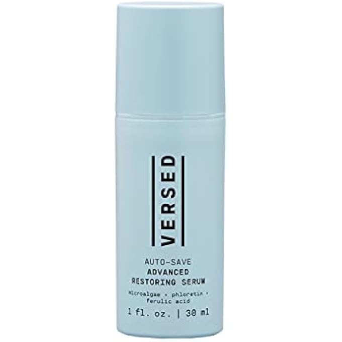 Versed AUTO-SAVE ADVANCED RESTORING FACE SERUM - NATURAL MICROALGAE HELPS FIRM AND LIFT TIRED SKIN - POWERFUL ANTIOXIDANTS RESTORE AND PROTECT FROM FREE RADICAL DAMAGE - VEGAN (1 FL OZ) - Image 1